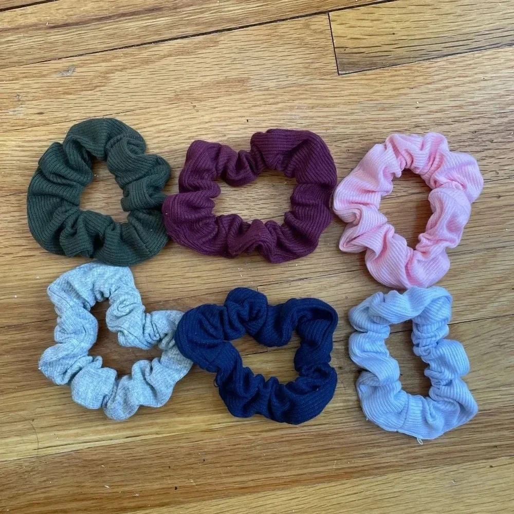4/$25 6 Pack Lot of Justice Scrunchies Multicolor